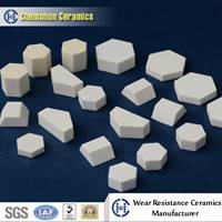 alumina ceramic hexagonal tiles for mining wear parts