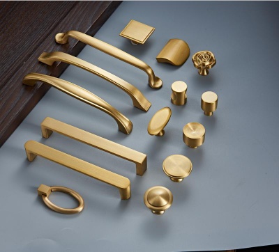 factory direct Brass cabinet drawer simple style handles and pulls