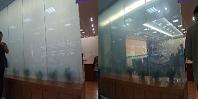 switchable privacy glass smart glass magic glass for window/door/shower room/meeting room
