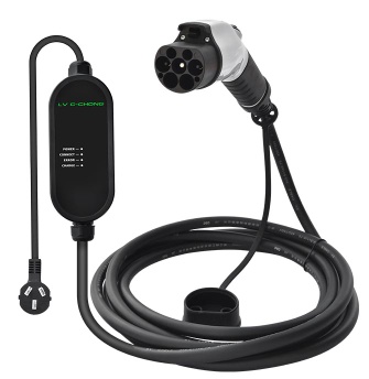 Portable AC electric vehicle charge device