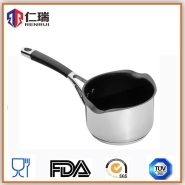 high stainless steel milk pot pan saucepan