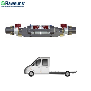 Two 80KW Electric Axle Motor ev driving system 5 ton car conversion kit for high-end logistics vehicles low-platform