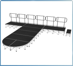 Event movable stage portable stage folding stage with stairs