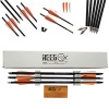 20 Inch Hunting Archery REEGOX Bio Carbon Crossbow Bolts Arrow With 4 inch vanes and Replaced Arrowhead/Tip (Pack of 12) - 20 crossbow bolt