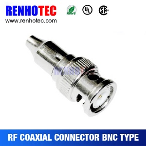 75ohm bnc plug male connector for cables, bnc adapter with low price, bnc plug to rca plug, cable rca - RHT-610