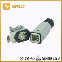 Industrial multipole connector