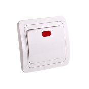 1 gang flush wall switch with light