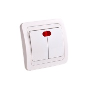 2 gang wall switch with light