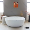 Contemporary Free Stand Solid Surface Bathtub , Stone Resin Top End Baths