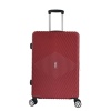 Tengyao Wine Red ABS Fashion Leisure zipper trolley luggage case carry on suitcase bright color with spinner wheel