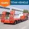 Heavy duty 3 axle low bed trailer lowbed semi trailer , 60 ton to 100 tons low loader truck trailer for sale