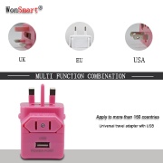 Unique gift universal travel adapter with USB charger