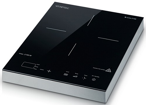 Portable induction cooker with stainless steel frame