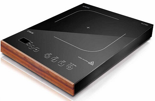 Portable induction cooker with wood grain color