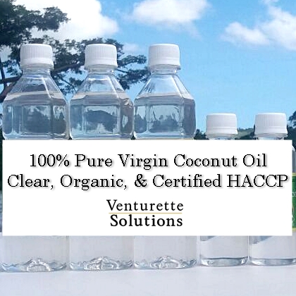 100% PURE, ORGANIC VIRGIN COCONUT OIL  HACCP Certified