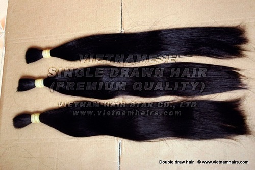 20 inches Vietnamese remy single drawn hair