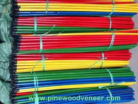 PVC colored coated wooden broom handle, broom-stick... - pinewoodveneer.com