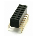 2.54mm Pitch Double Row Socket Strip Dual Beam Folded Contact