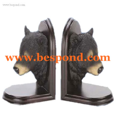 polyresin wolf bookend