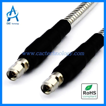 26.5GHz armoured  testing RF cable assembly extra low VSWR flexible