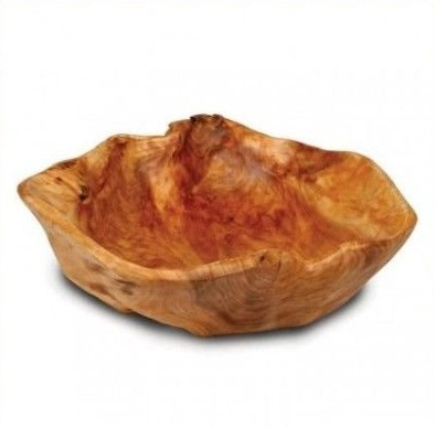 Newly Naturally Hand Carved Wooden Root Flat Cut Bowls
