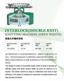 Open Width Interlock Knitting Machine