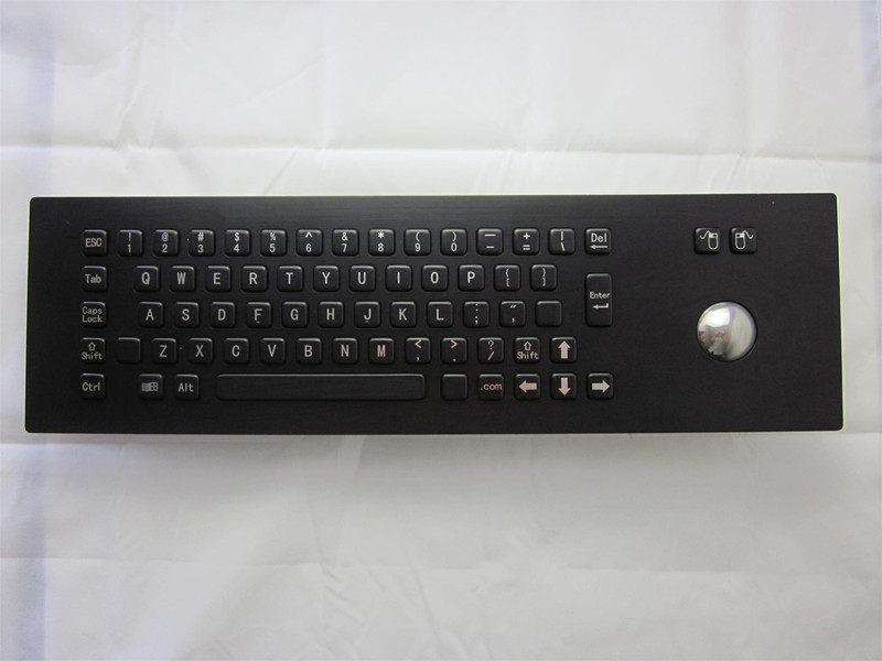 kiosk stainless steel keyboard with trackball