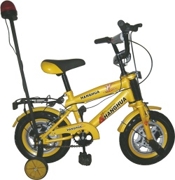 HH-K1267A yellow girl child bike with lamp and foot pegs