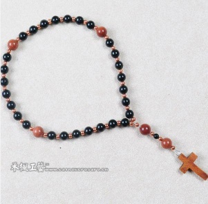 Plastic Anglican Rosary ,stone rosary,cat eye rosary