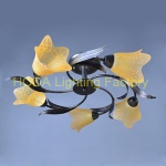 Russian Iron Ceiling Flower Lamp With Glass Lampshade - M203-5C