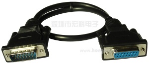 D-sub or D/D-sub Cable Assembly and Connector with 0.0165 Electrical Resistivity