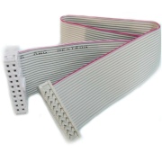 IDC Cable/Floppy Cable Ribbon with 34-pin IDC (F), 34-pin IDC (F), x2 10-pin Gray 61cm Flat Cable