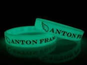 Silicone rubber bracelet with custom logos