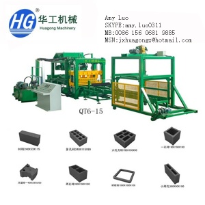 QT6-15 High speed with reasonable price brick making machine in China