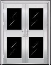 Steel glass door