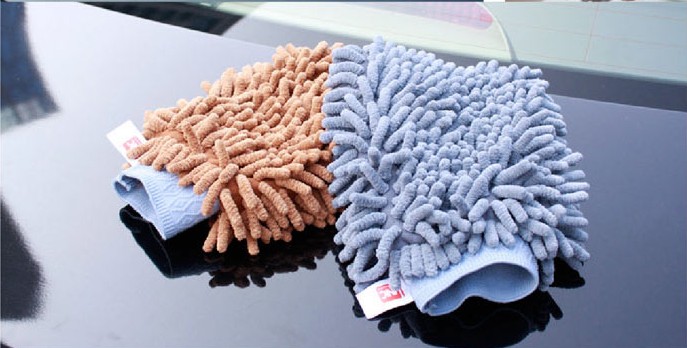 Microfiber car wash mitt