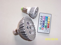 4W remote control color LED bulb
