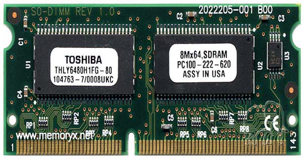 64MB Lanier 144-pin PC100 SDRAM SODIMM