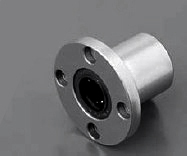 Round flanged linear motion bearing