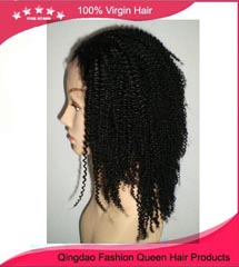 New arrival kinky curl cheap price brazilian human hair lace front wig