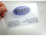 clear business card