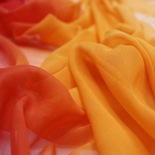 Modern Ombre Silk Georgette Fabric