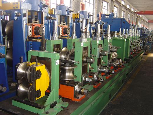 high frequency straight welded pipe production line is used to manufacture weld steel pipe