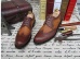 SKP06-Pure Genuine Calf Leather Mens Derby Shoes Color Brown
