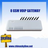 850/900/1800/1900Mhz,GOIP 8,support sip and H.323,8 port voip gsm gateway
