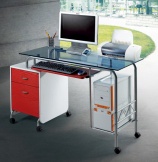 Movable Glass-Steel Computer Desk ST-F1080