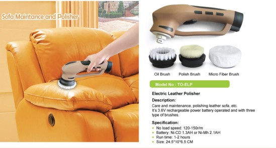 Cordless leather care kit