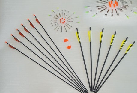 Carbon fiber and glass fiber arrow shafts