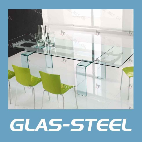 Modern Hot bending glass dining table,glass dining table
