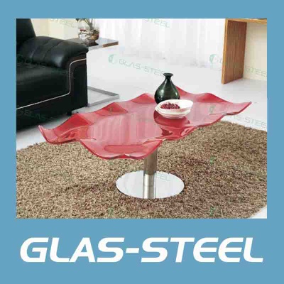Modern glass top coffee table,hot bending glass dining table